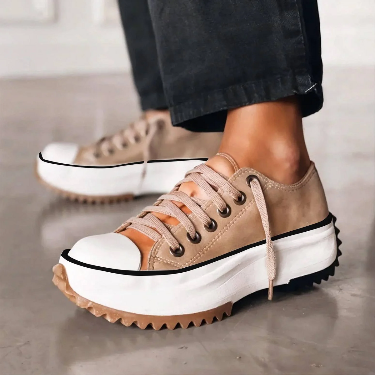 Scarpe da Camminata Ammortizzate con Plateau da Donna