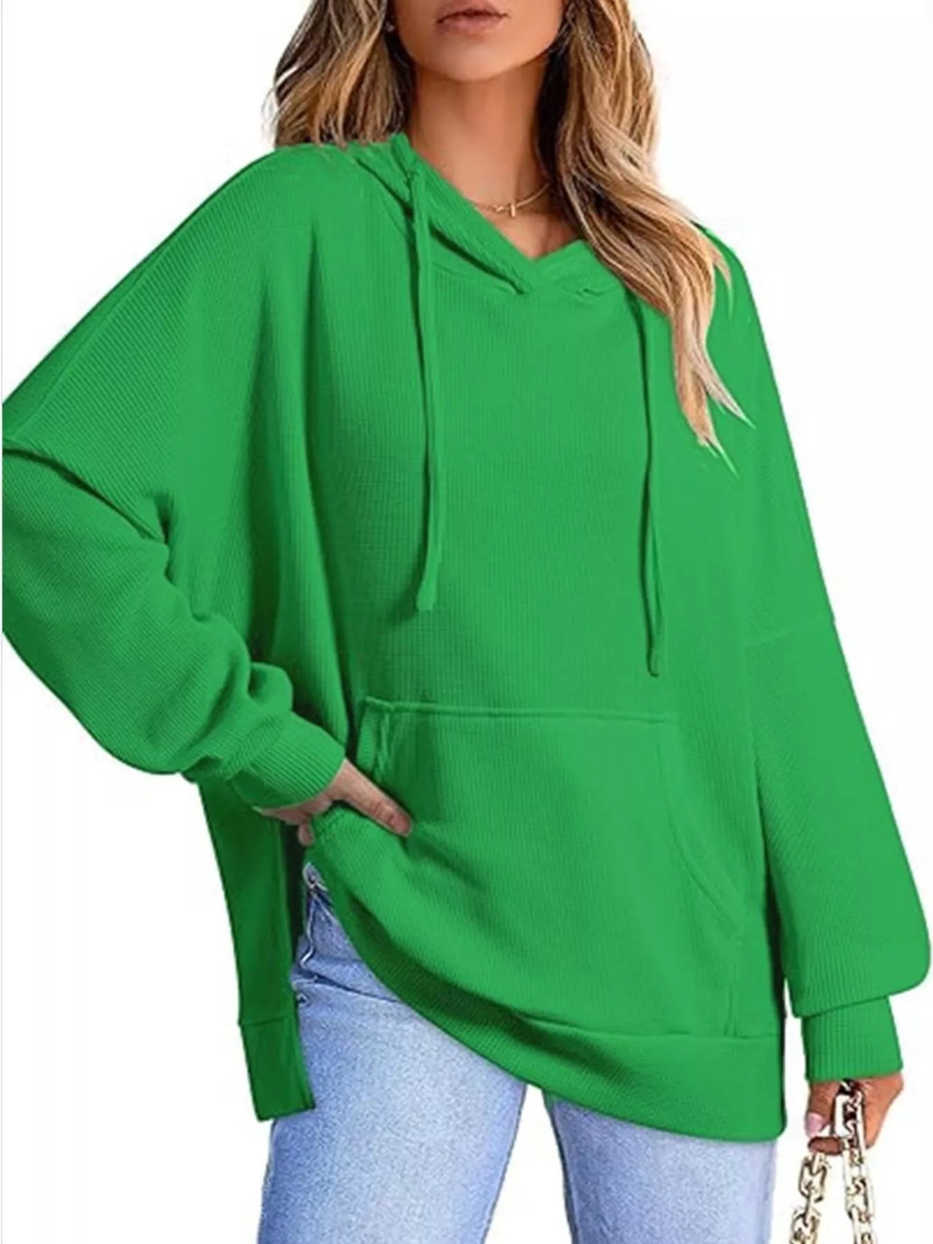 Cianna - Felpa oversize con coulisse e spacchi laterali
