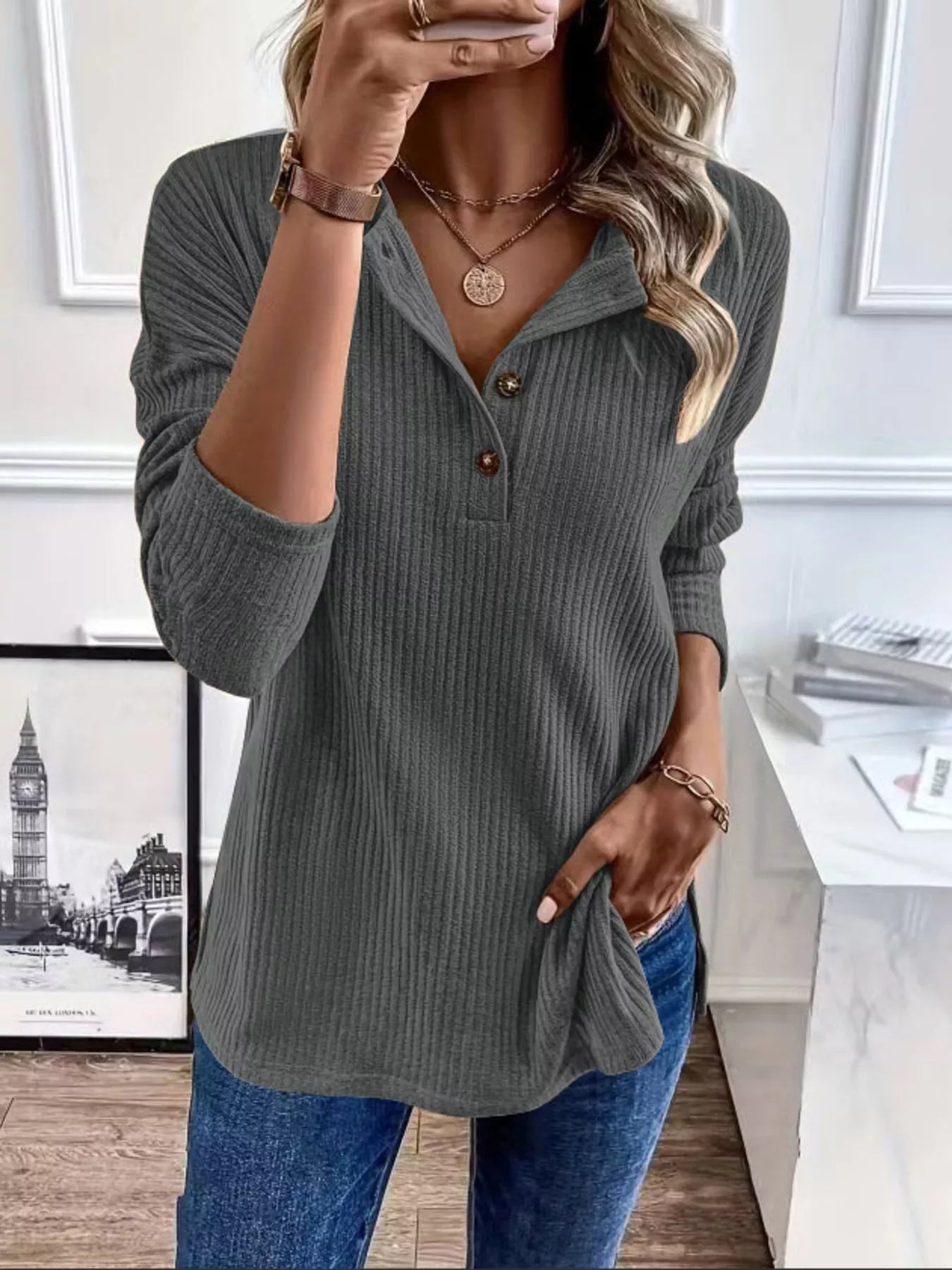 Yona - Felpa Casual con Spalle Scese
