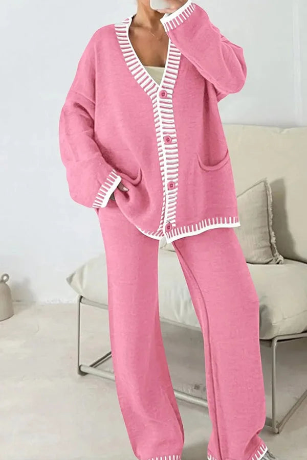 Vannessa - Set Cardigan e Pantaloni Caldo e Morbido