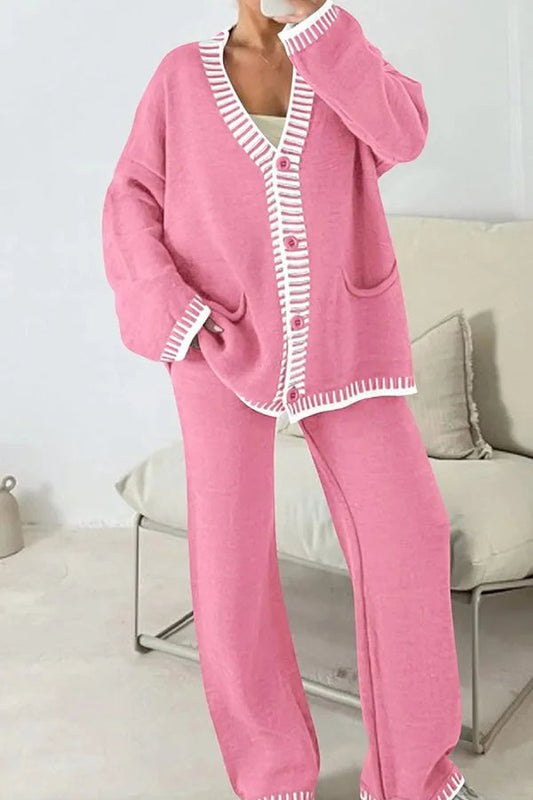 Vannessa - Set Cardigan e Pantaloni Caldo e Morbido