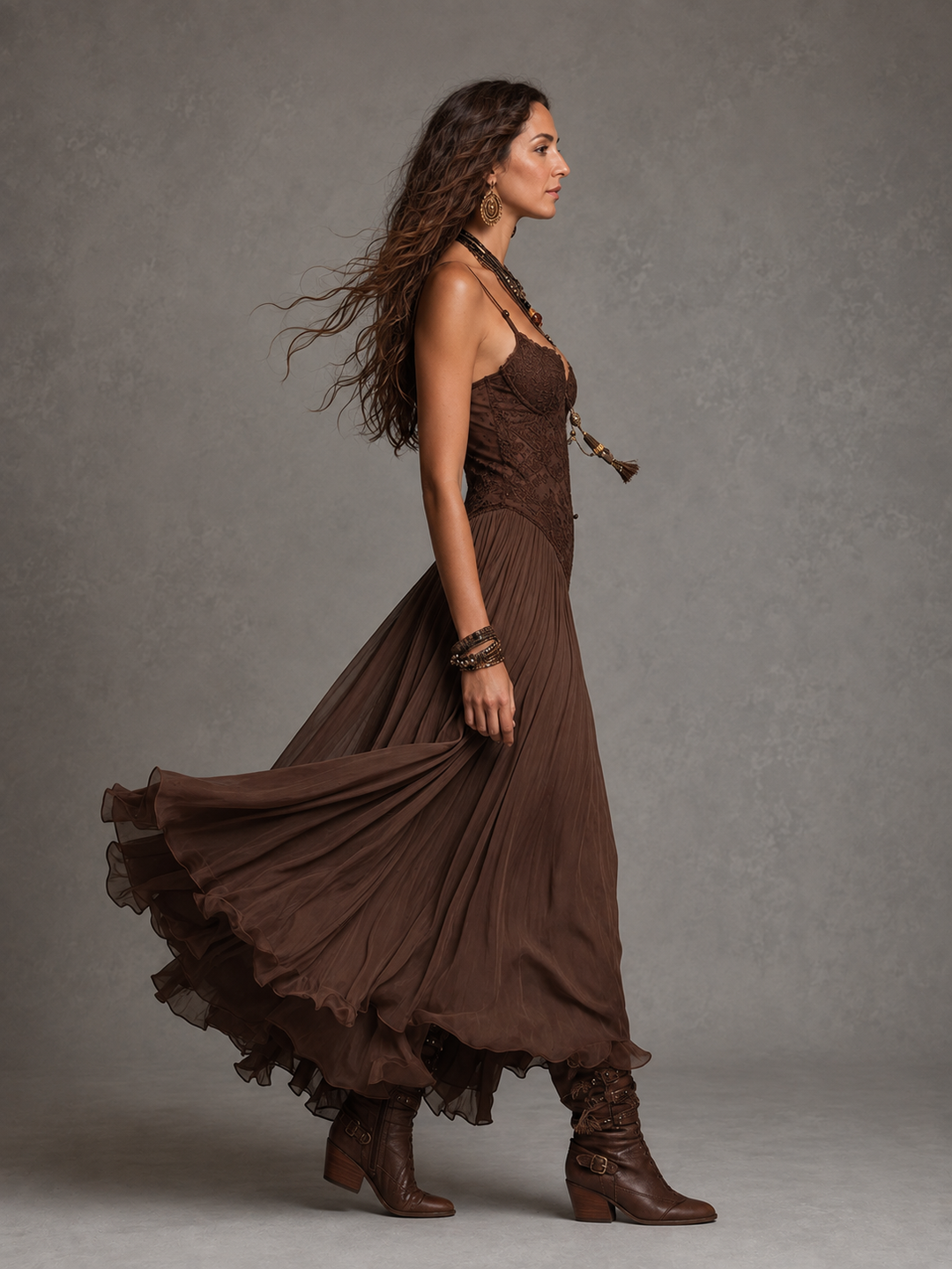 Abito Maxi Fluido Elegante da Donna
