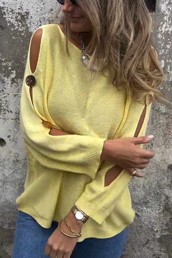 Jazlyn - Maglione chic a maniche lunghe in maglia