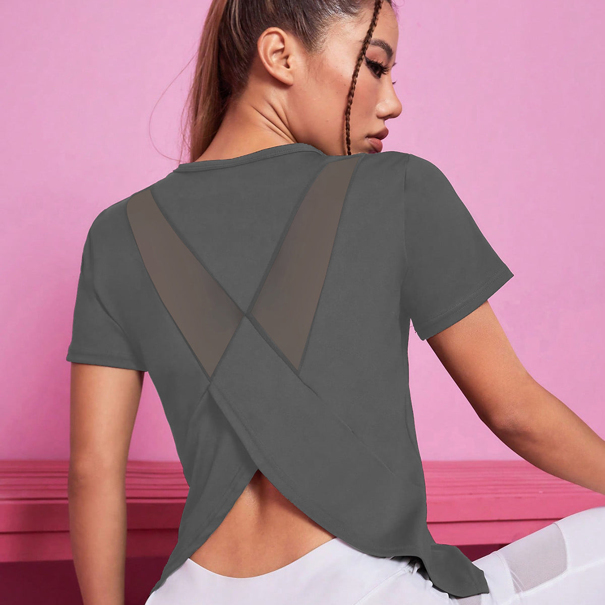Alice - Top fitness a maniche corte
