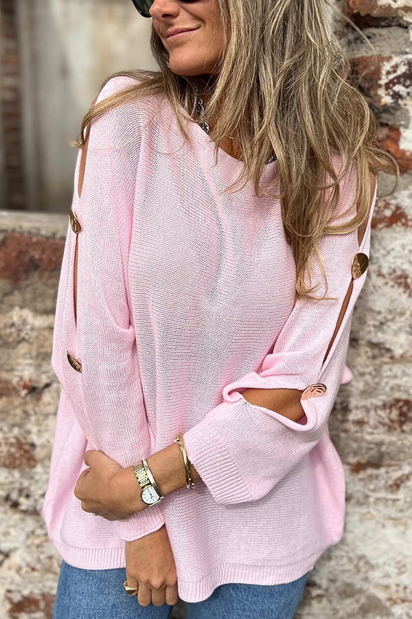 Jazlyn - Maglione chic a maniche lunghe in maglia