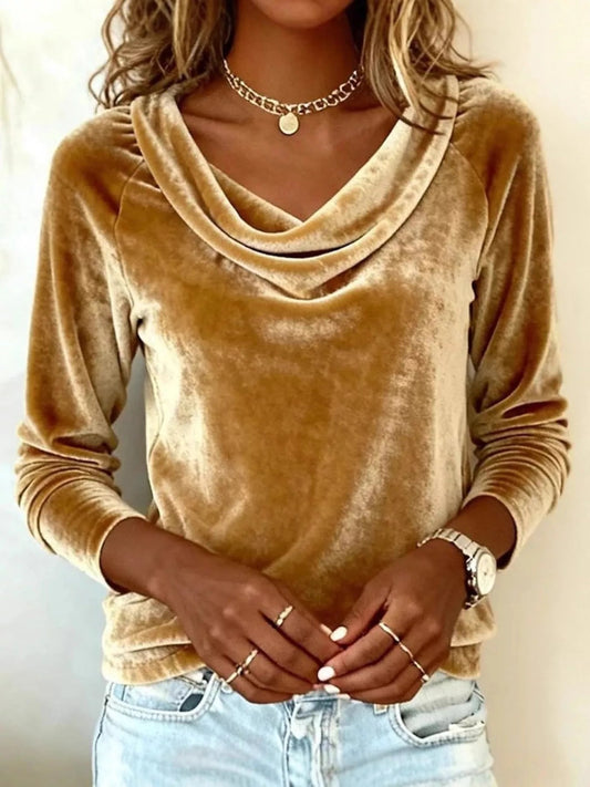 Dara - Felpa chic a maniche lunghe con scollo a cappuccio