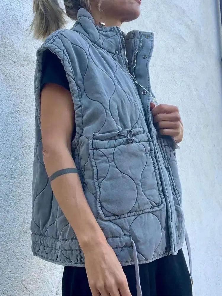 Cynthia - Gilet in cotone senza maniche