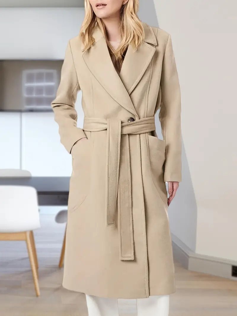 Teenie - Cappotto lungo elegante e caldo con cintura