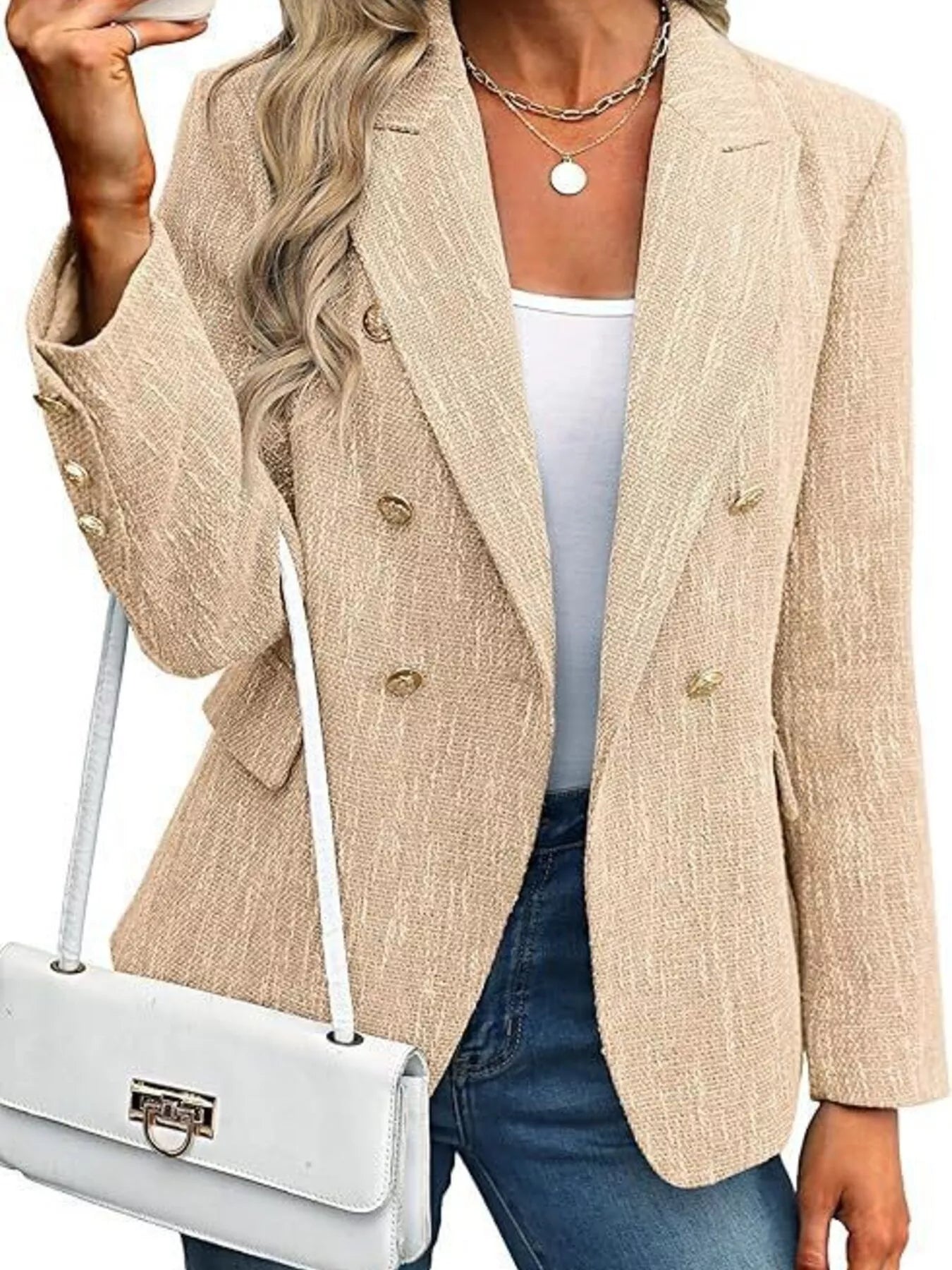 Alesia - Elegante blazer doppiopetto con revers