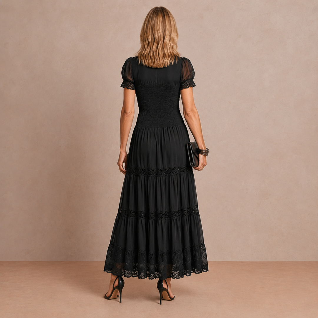 Abito Maxi Drappeggiato Elegante da Donna