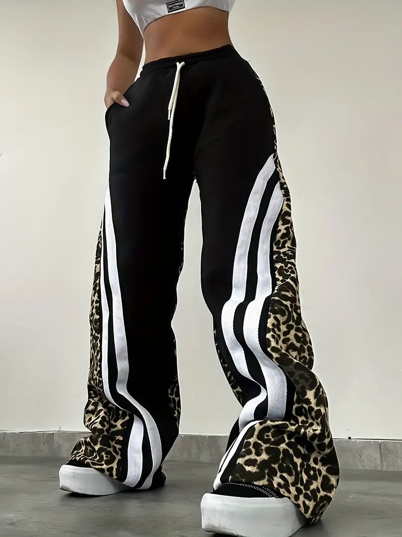 Allie - Pantaloni larghi a vita alta con coulisse