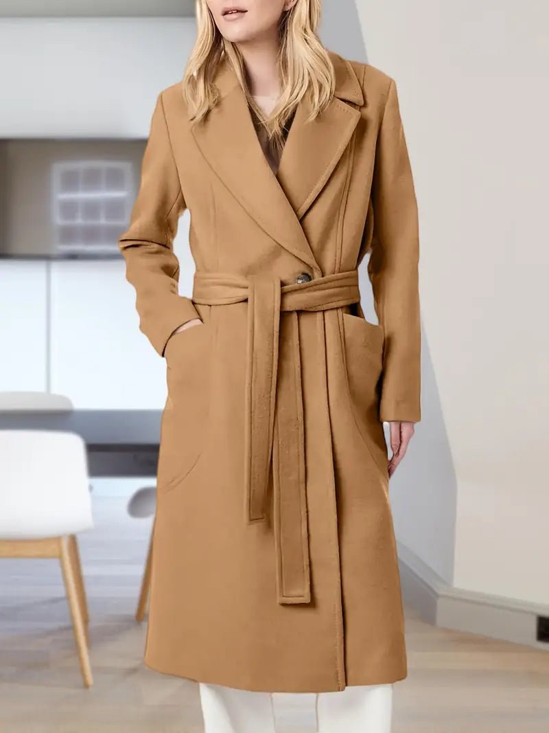 Teenie - Cappotto lungo elegante e caldo con cintura