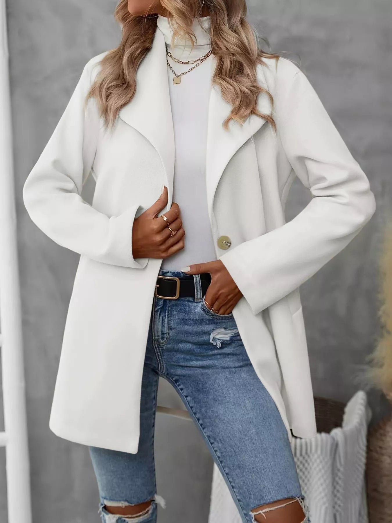 Hollie - Blazer coat elegante e versatile con collo a rever