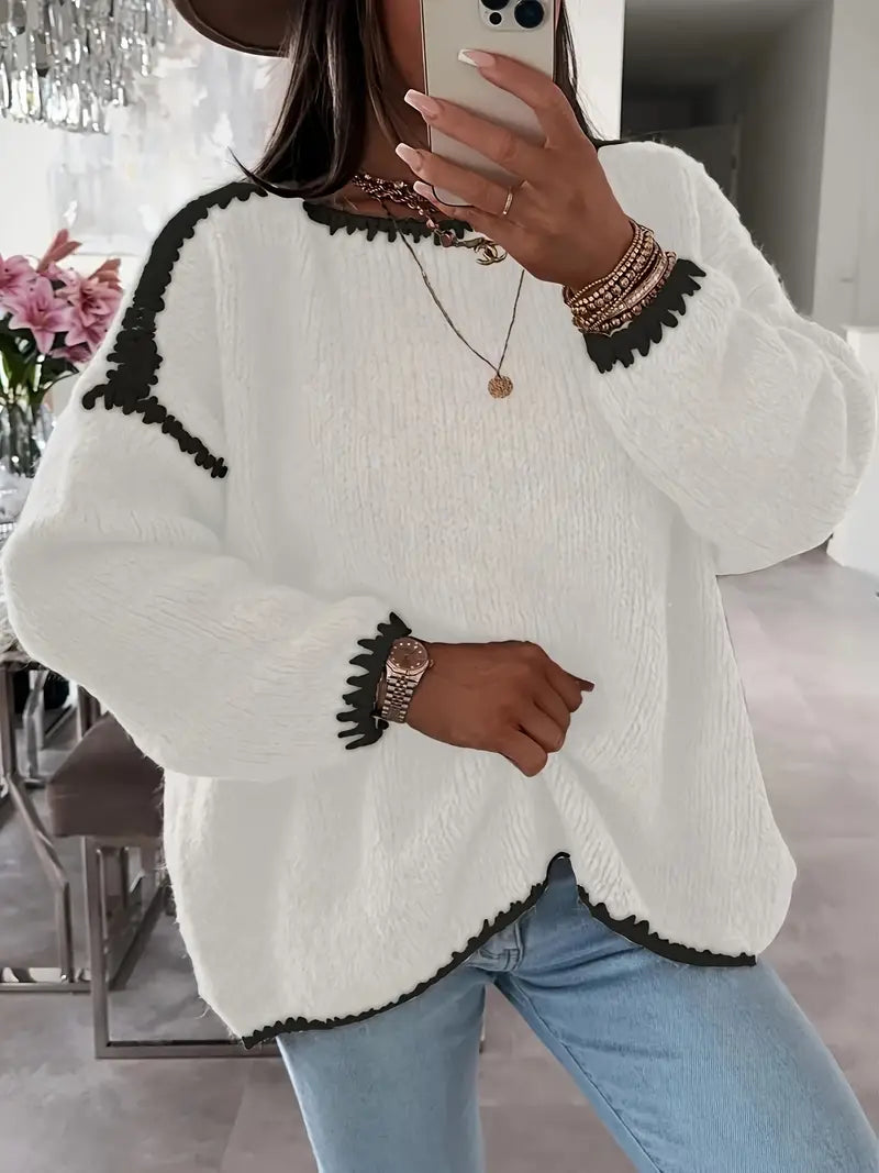 Zaynab - Maglione chic lavorato a maglia larga