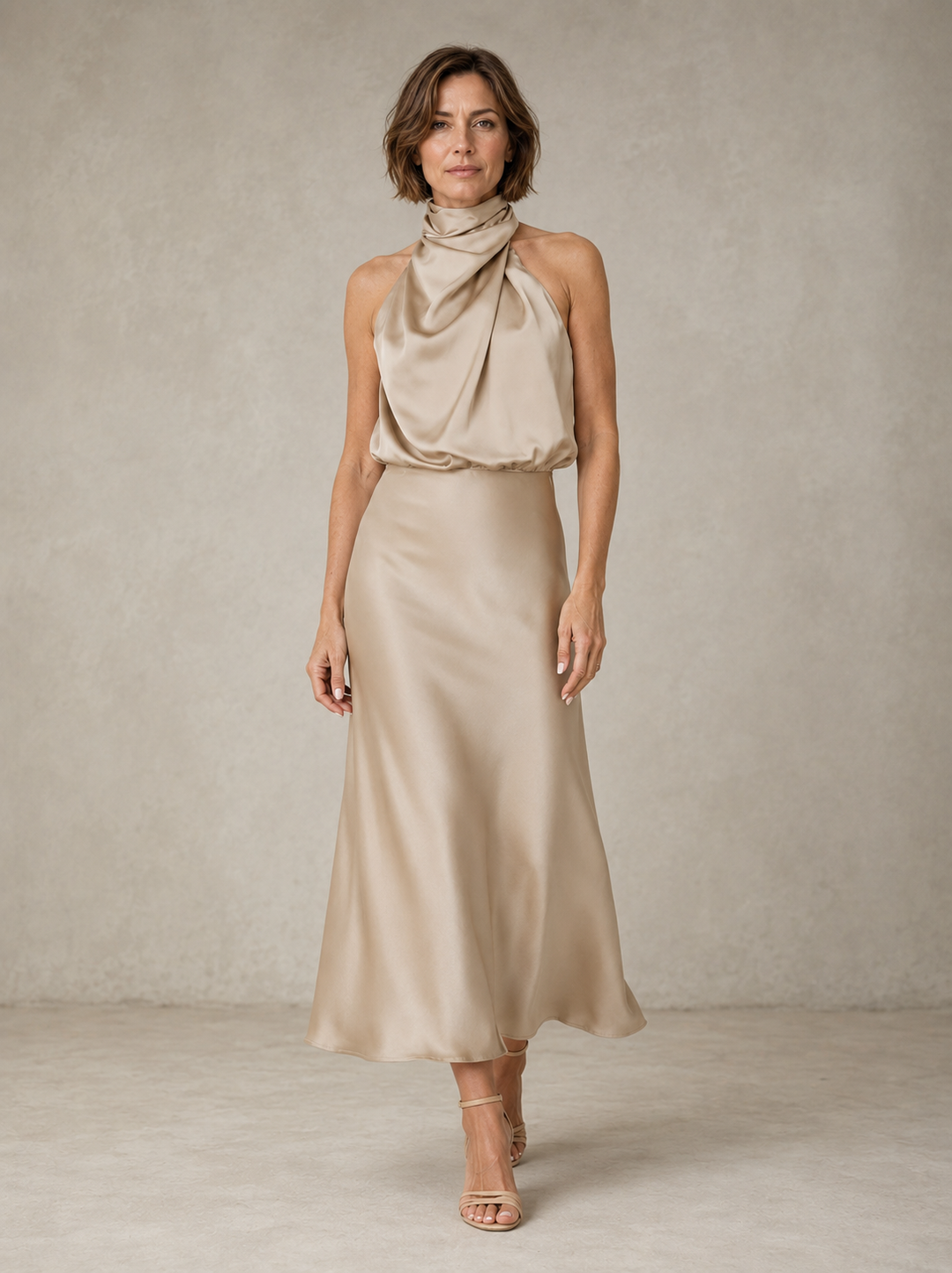 Abito Maxi da Donna con Scollo all’Americana