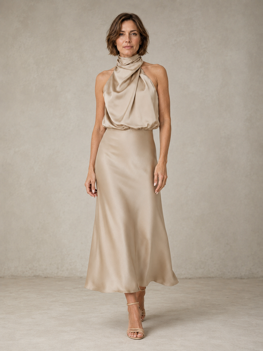 Abito Maxi da Donna con Scollo all’Americana