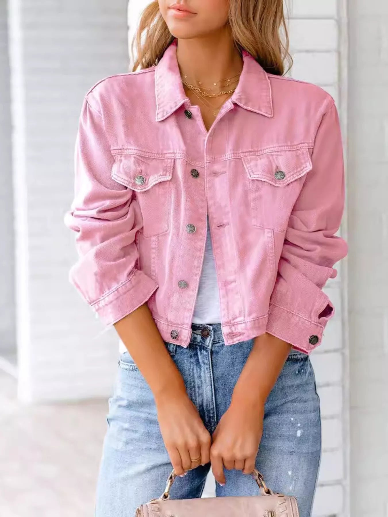 Jannie - Elegante giacca di jeans corta