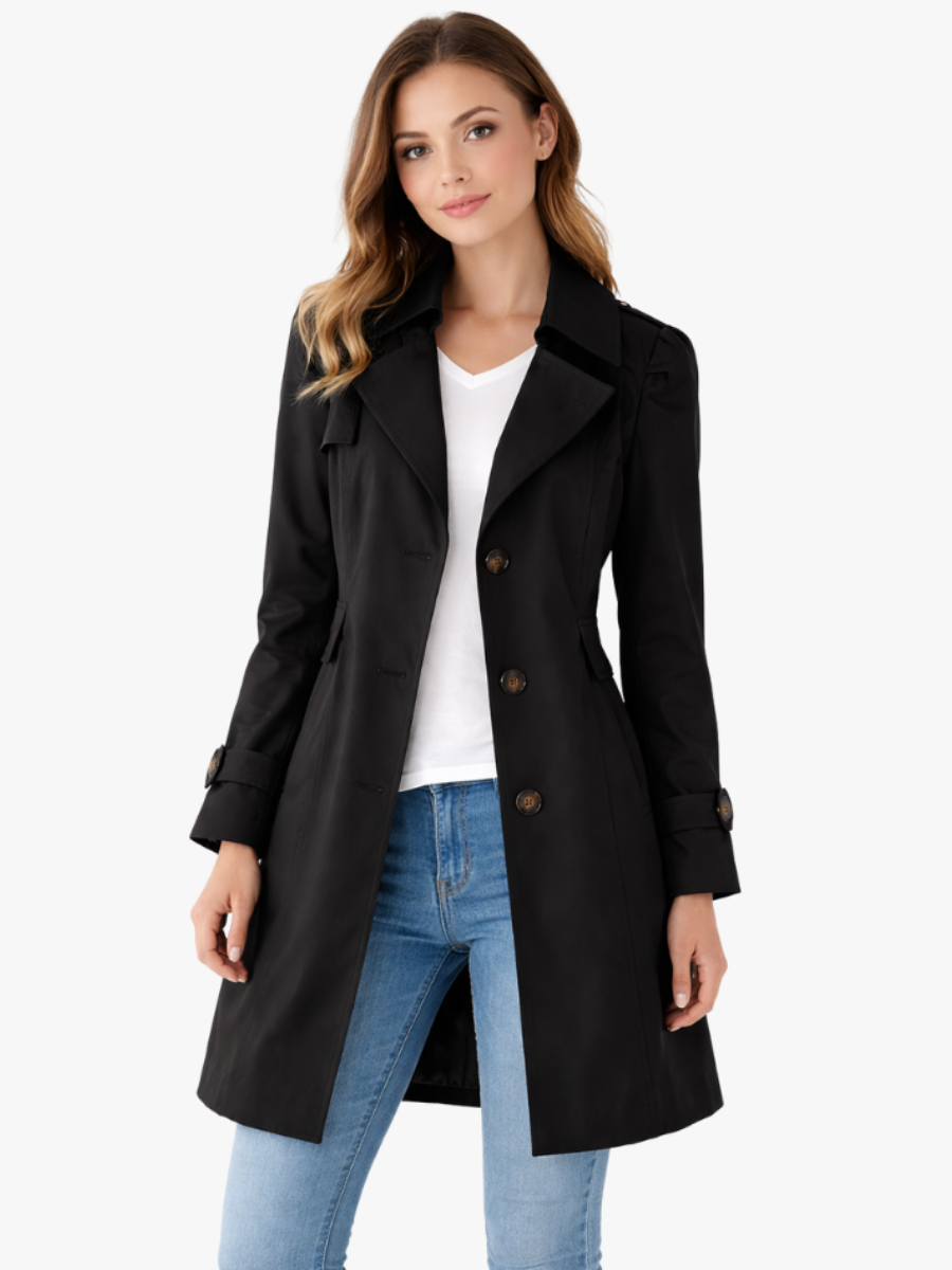 Trench Classico da Donna con Revers