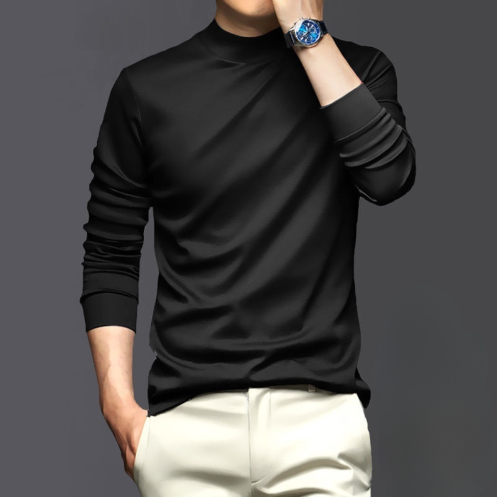 Carter - Maglia casual comoda a maniche lunghe con collo alto