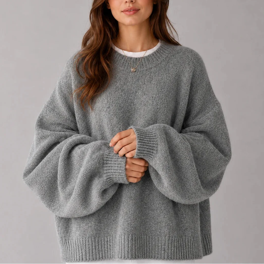 Maglione Oversize con Maniche a Palloncino da Donna