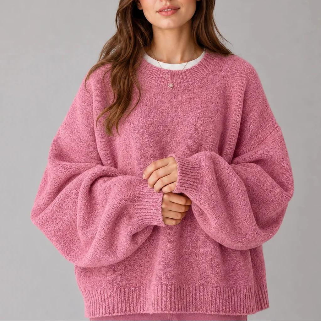 Maglione Oversize con Maniche a Palloncino da Donna