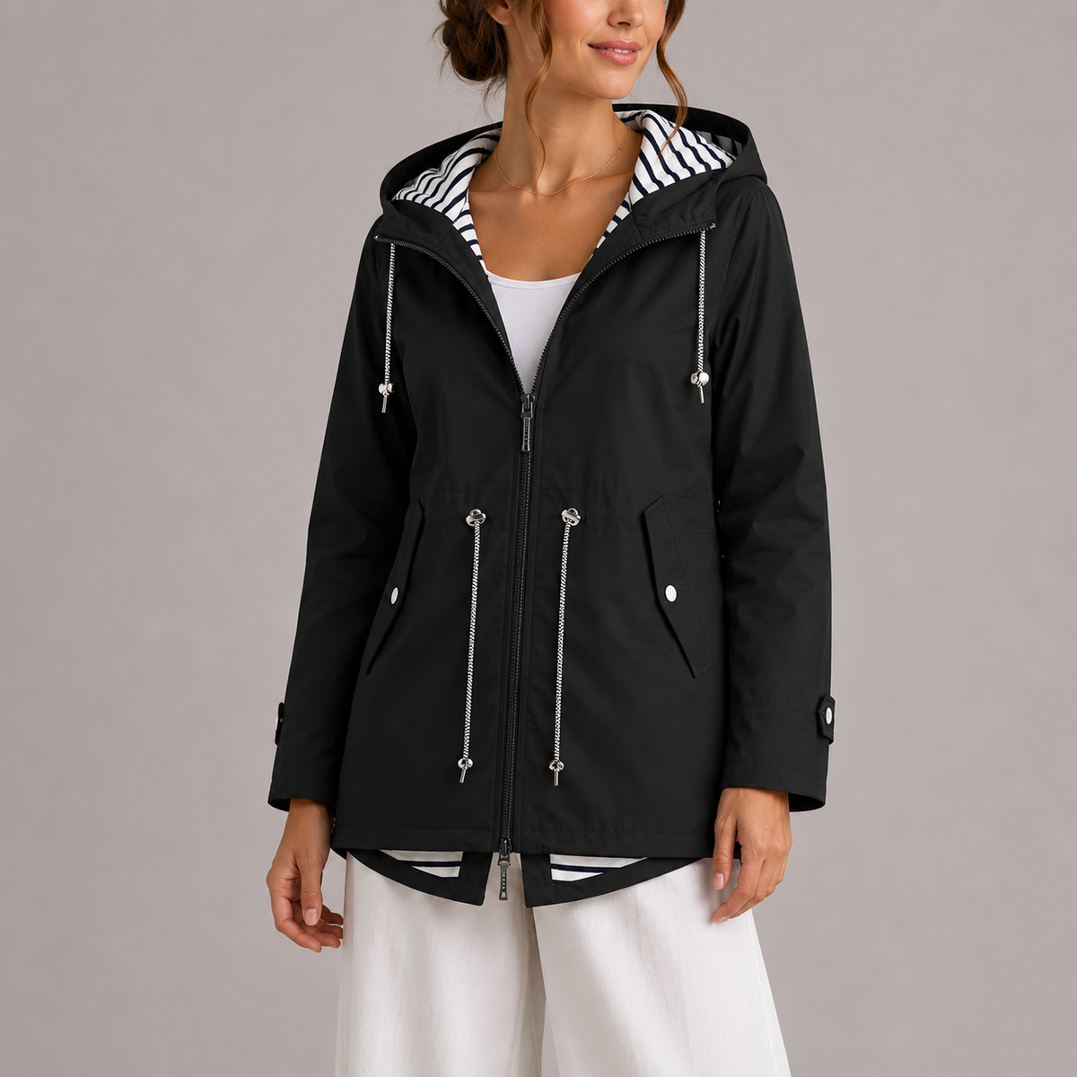 Giacca Leggera Impermeabile Casual da Donna