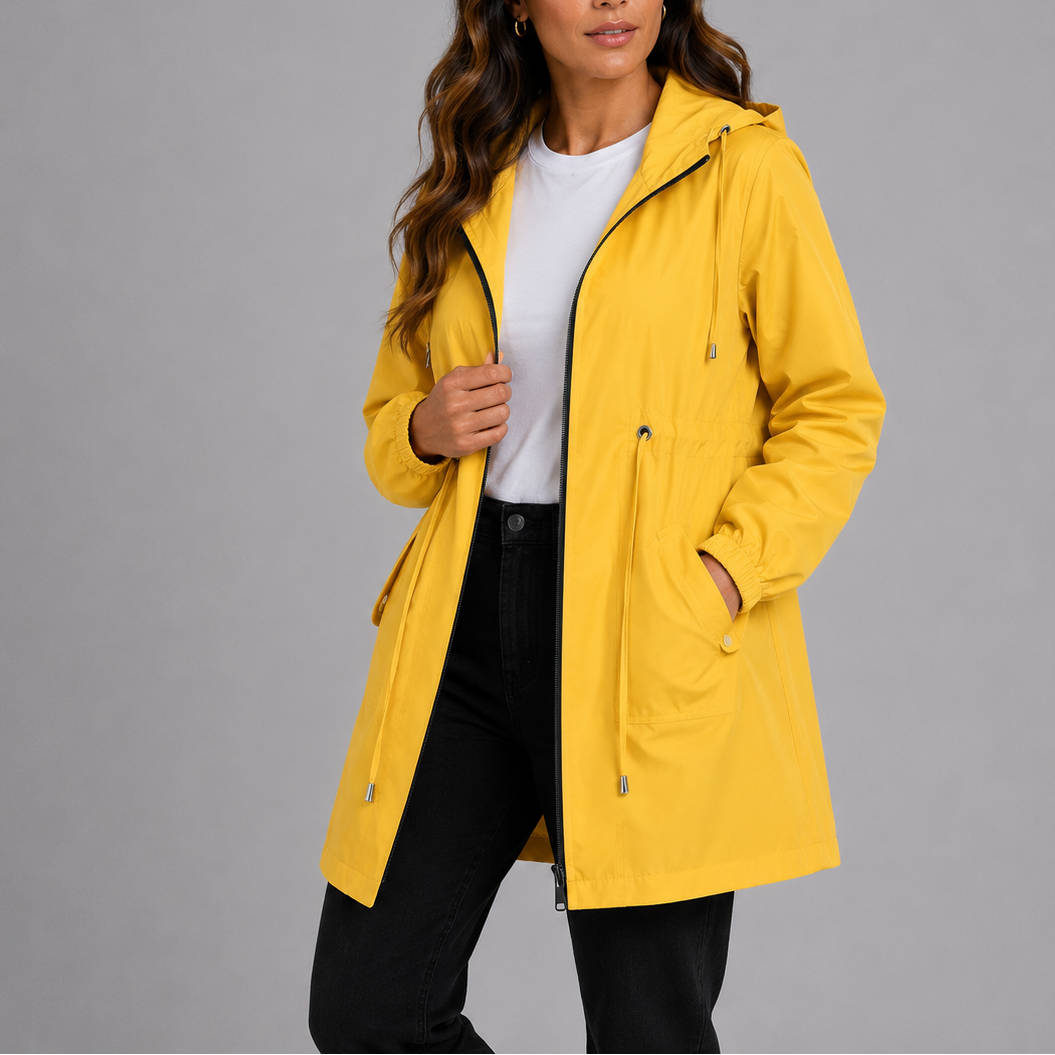 Impermeabile Leggero con Cappuccio da Donna