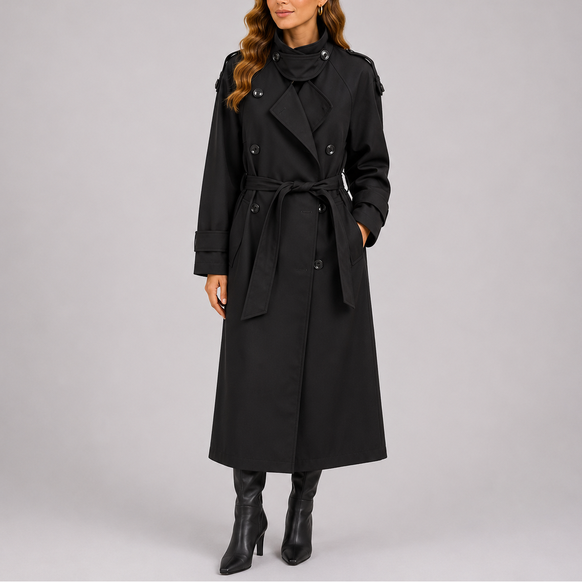 Trench Sartoriale da Donna con Cintura
