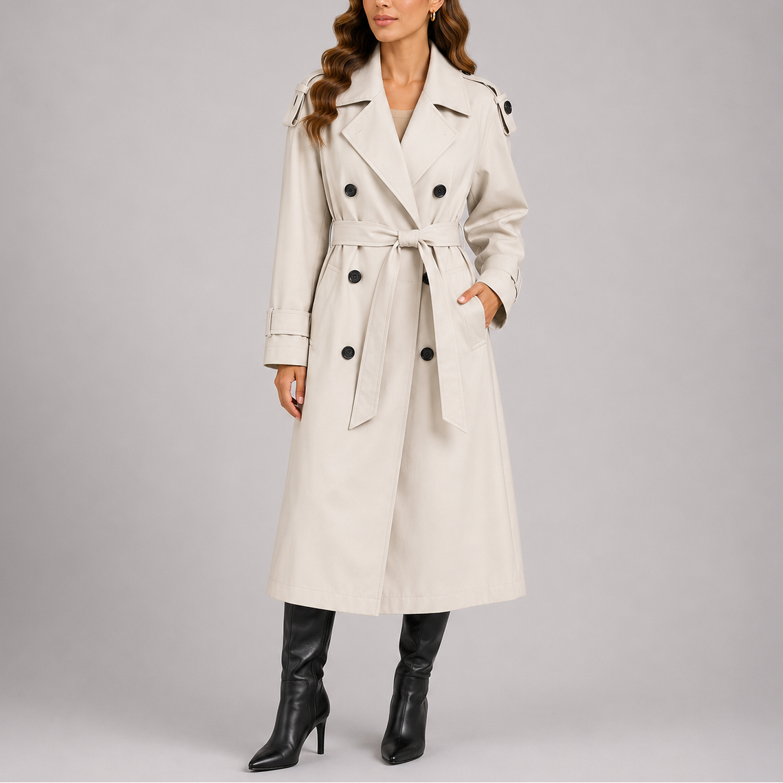 Trench Sartoriale da Donna con Cintura
