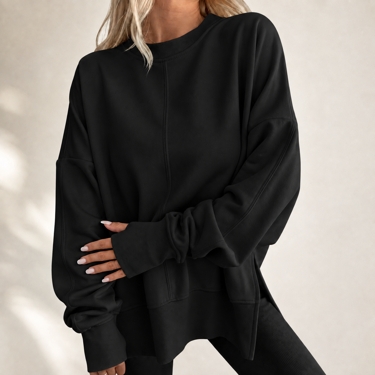 Maglia da Donna a Maniche Lunghe con Scollo Girocollo