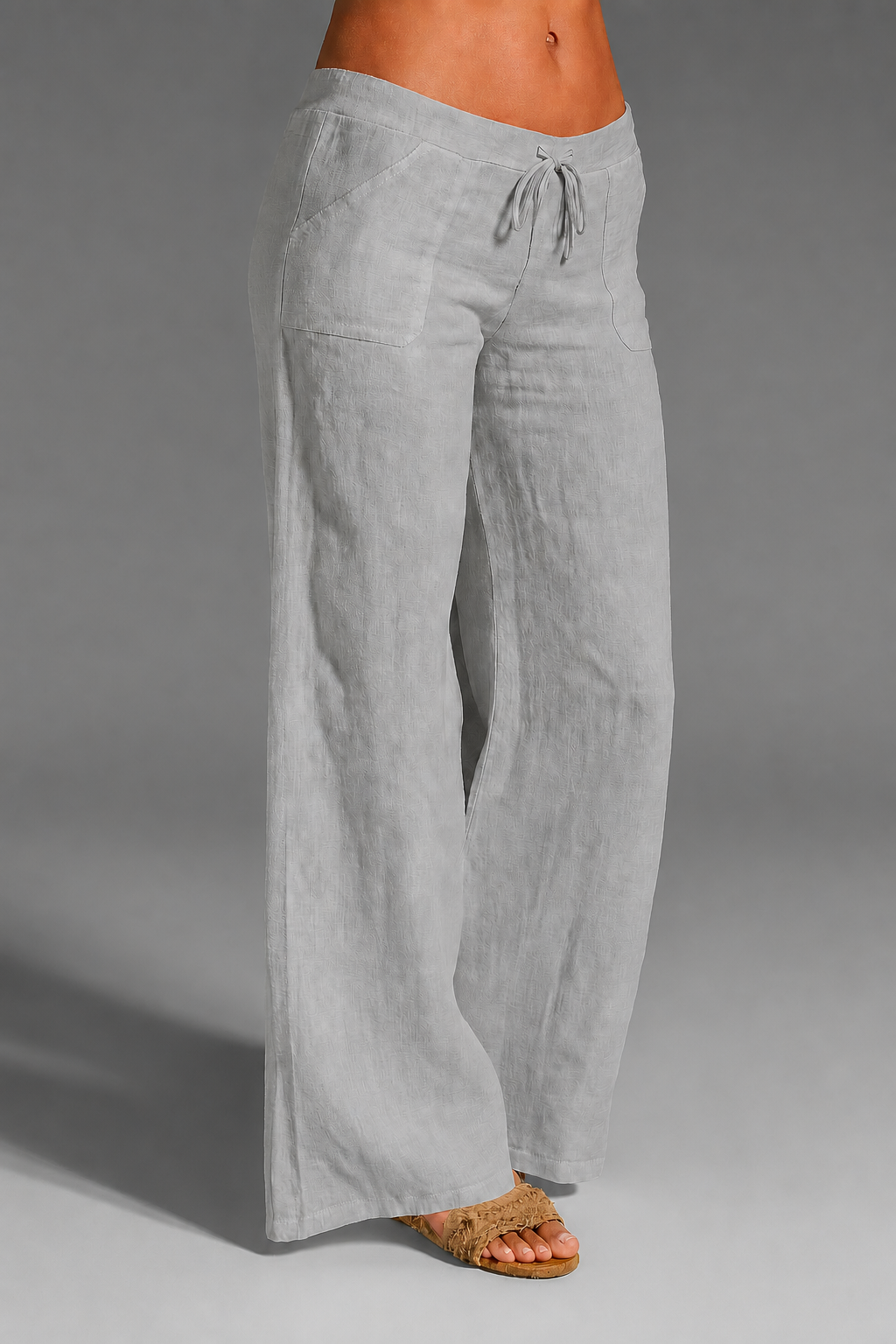 Pantaloni Capri da Donna in Lino dal Taglio Rilassato