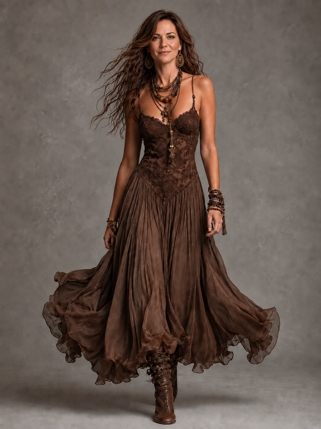 Abito Maxi Fluido Elegante da Donna