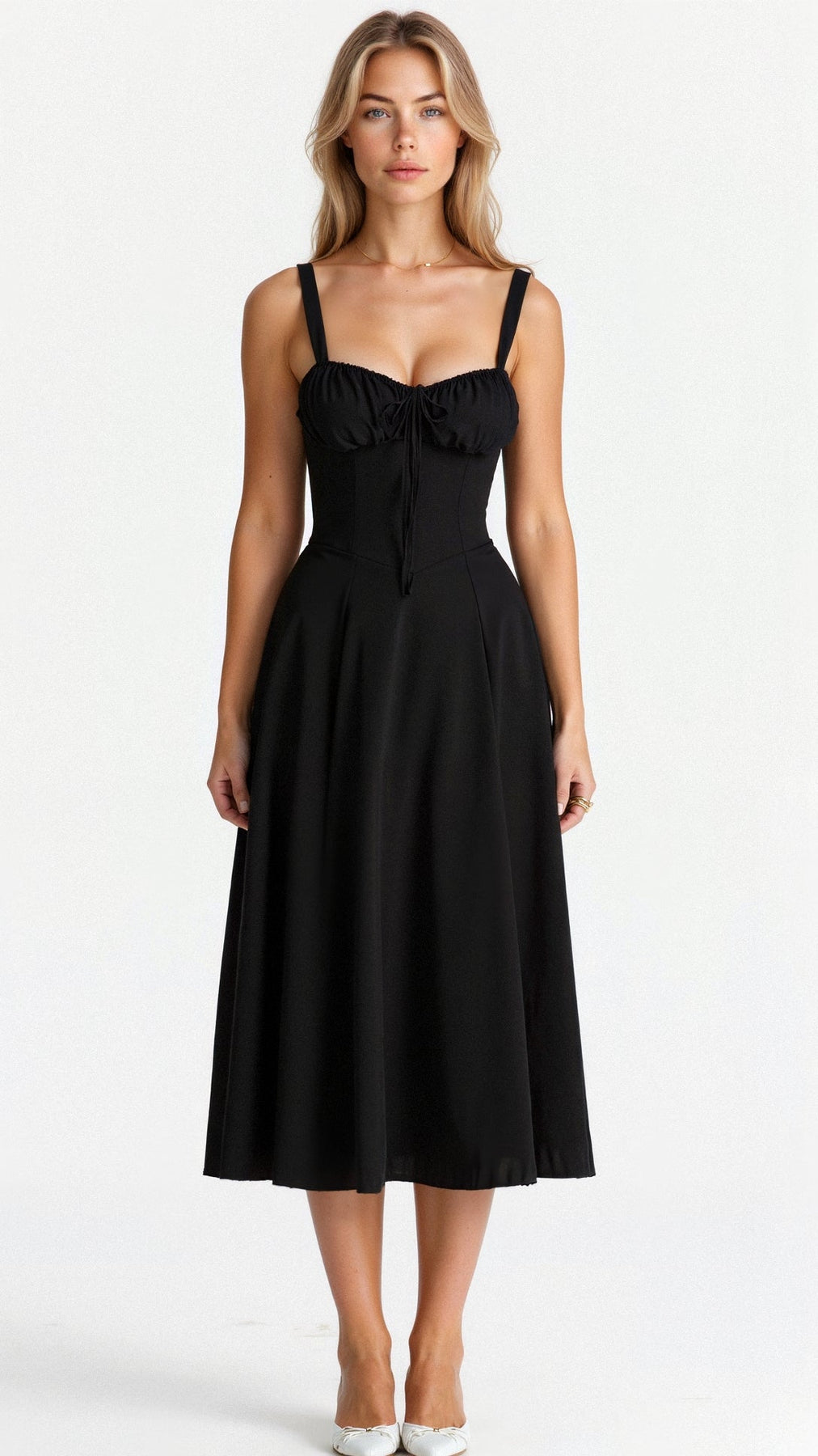 Abito Midi da Donna con Corpetto a Corsetto