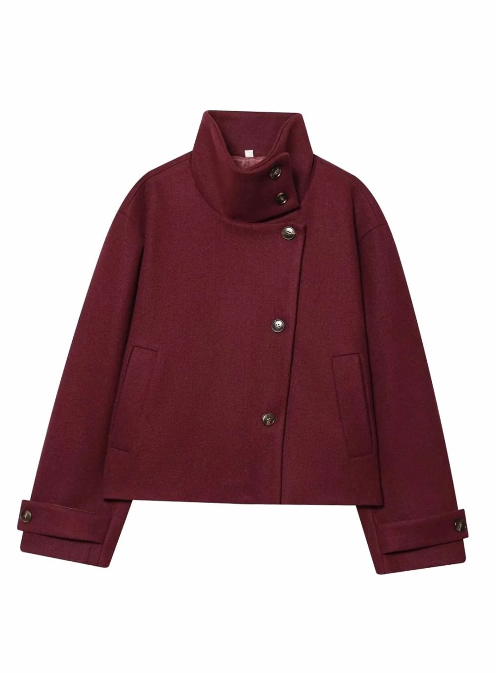 Cappotto Corto da Donna con Collo Alto