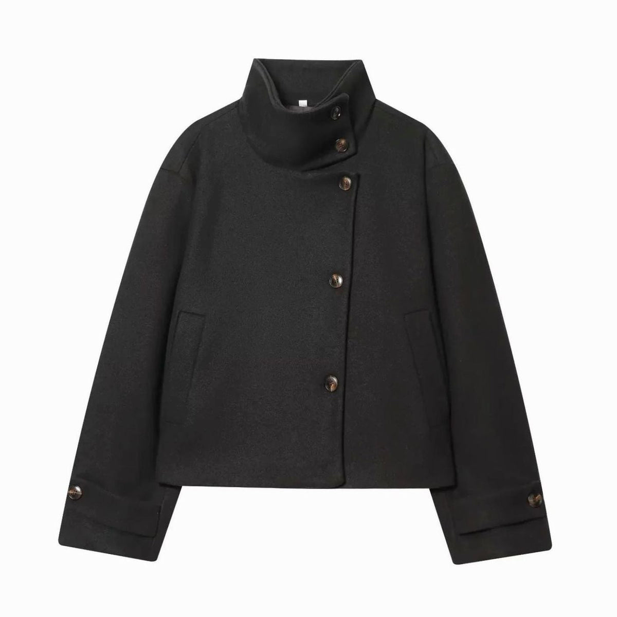 Cappotto Corto da Donna con Collo Alto