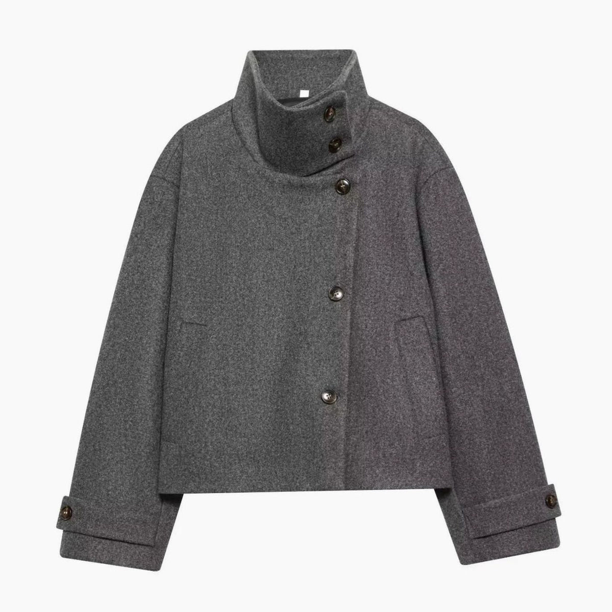 Cappotto Corto da Donna con Collo Alto