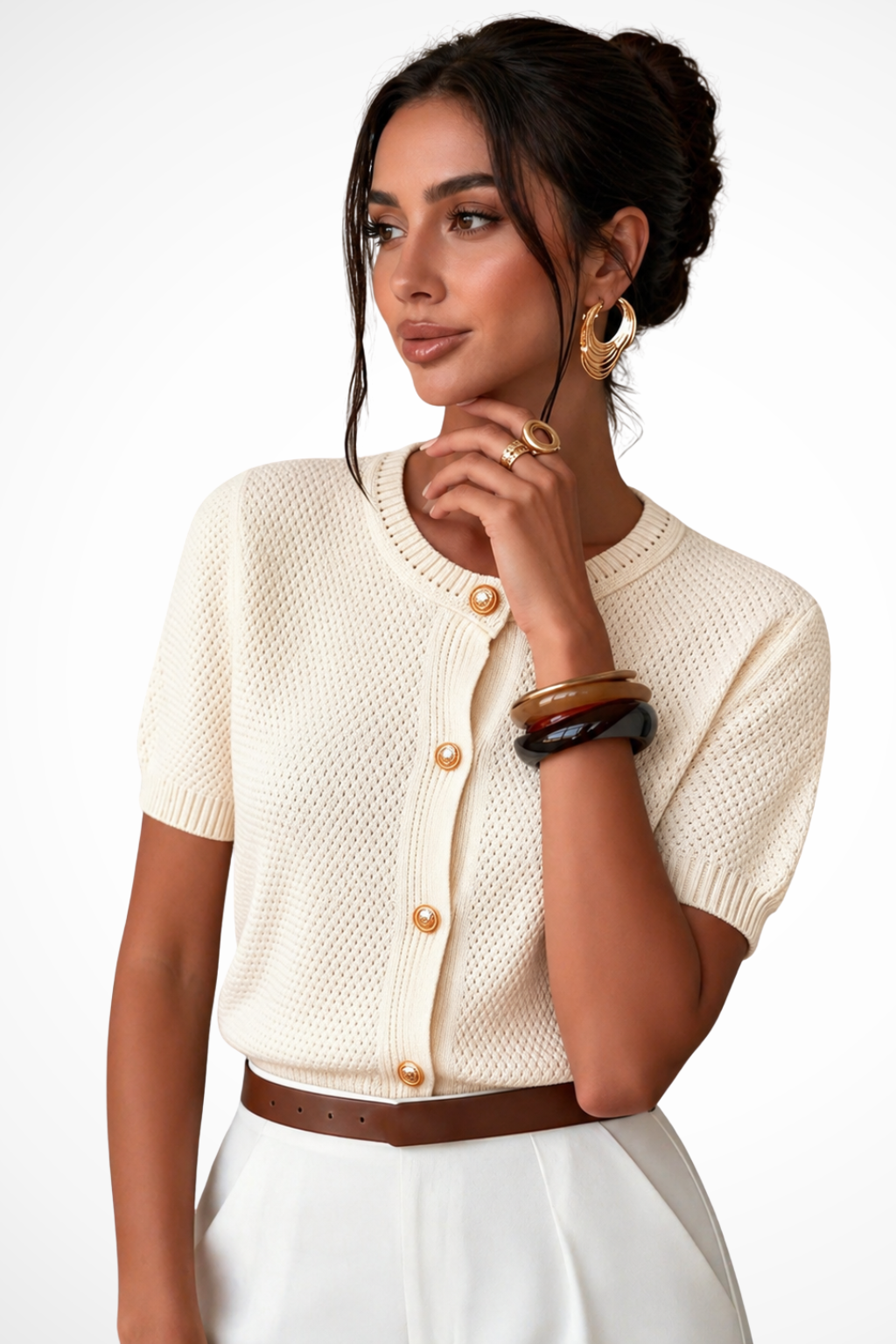 Top Estivo Corto in Maglia da Donna