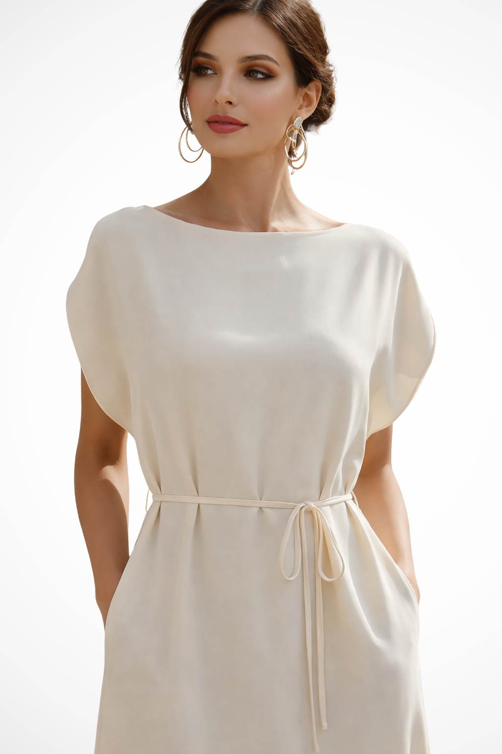 Abito Midi Bianco da Cerimonia da Donna
