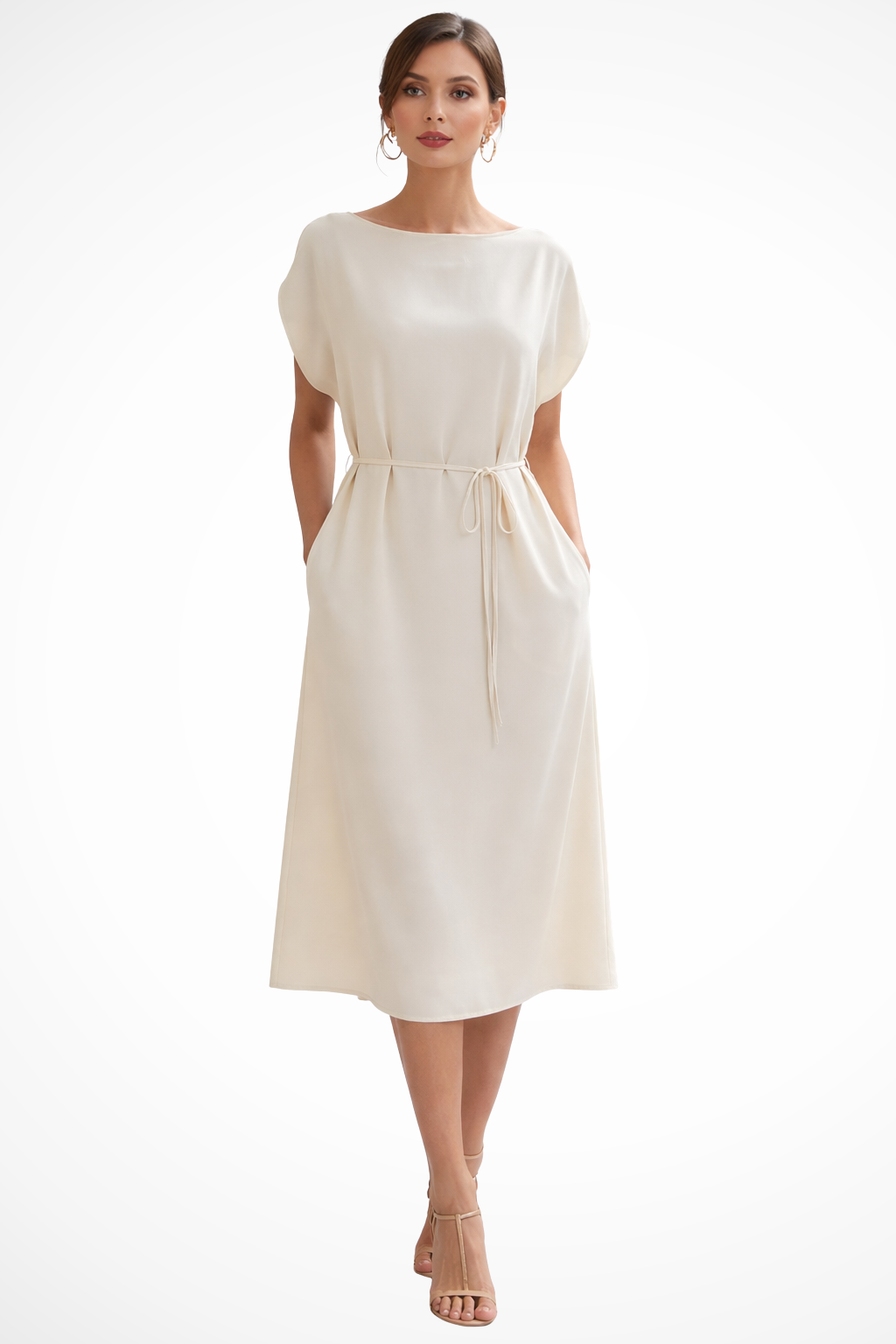 Abito Midi Bianco da Cerimonia da Donna