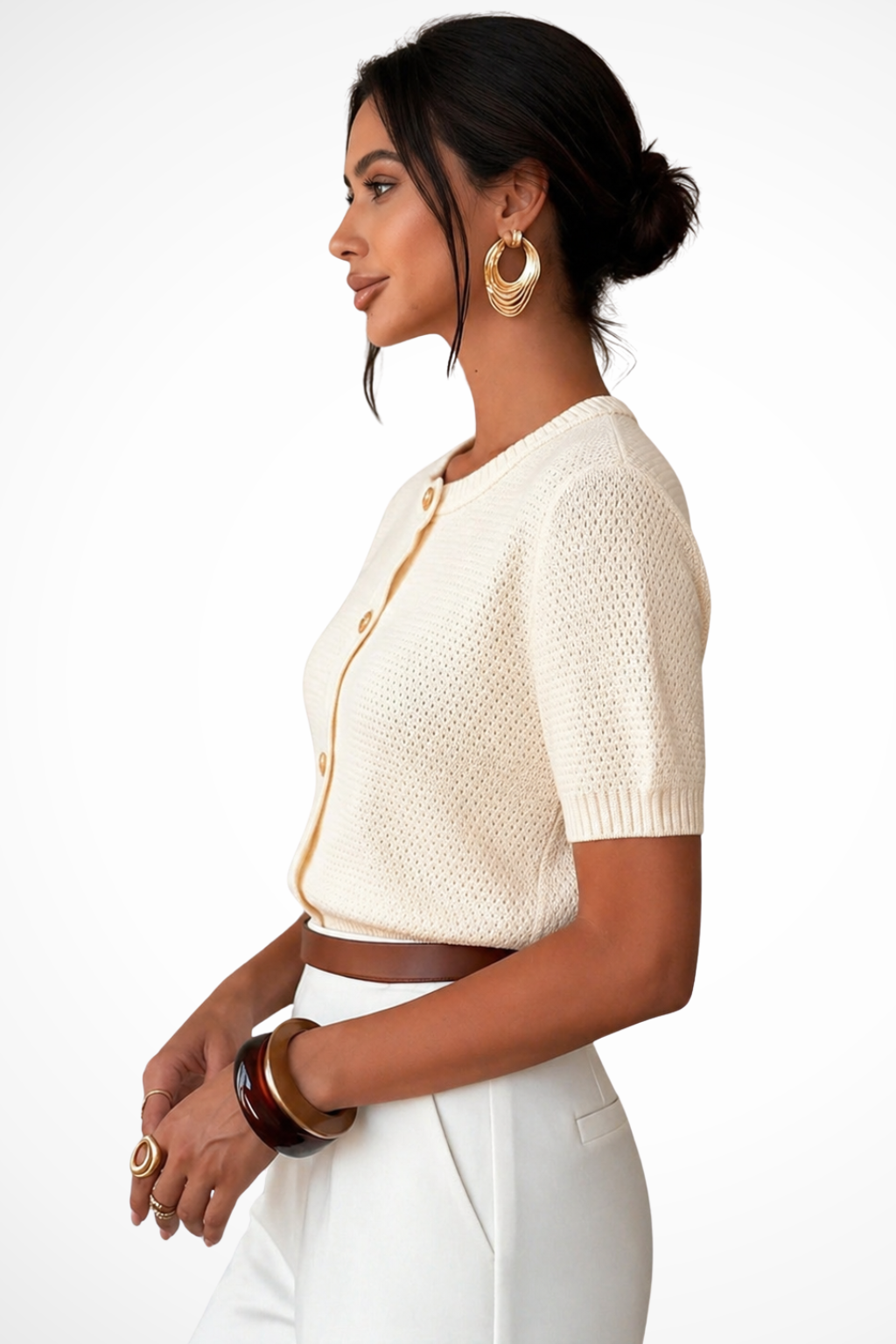 Top Estivo Corto in Maglia da Donna
