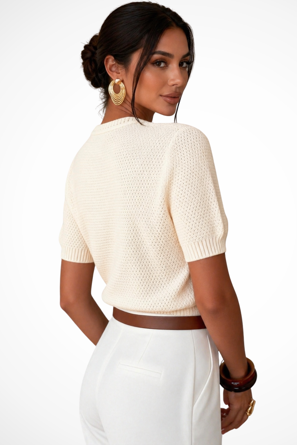 Top Estivo Corto in Maglia da Donna