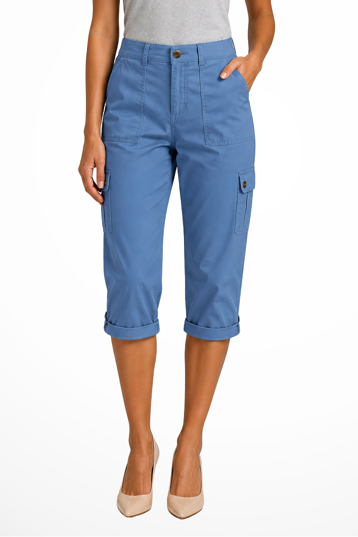Pantaloni Cargo con Orlo Arrotolabile da Donna
