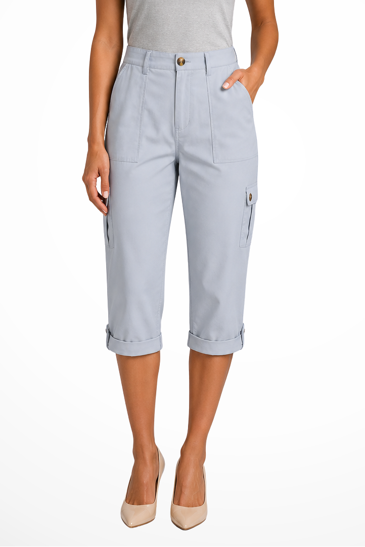 Pantaloni Cargo con Orlo Arrotolabile da Donna