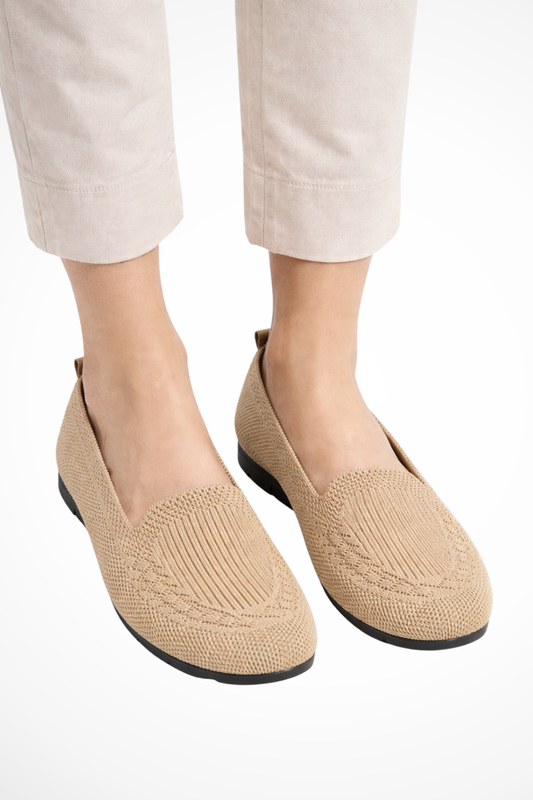 Ballerine da donna in maglia slip-on