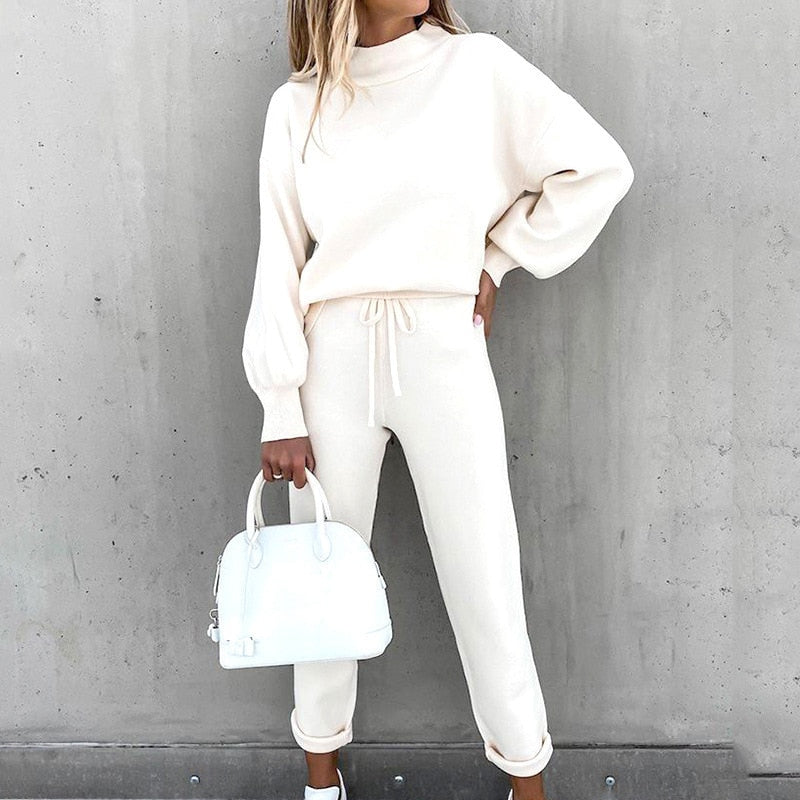 Leticiana - Set cozy con maglione caldo e pantaloni