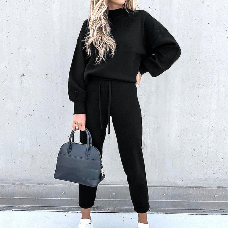 Leticiana - Set cozy con maglione caldo e pantaloni