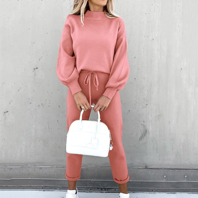 Leticiana - Set cozy con maglione caldo e pantaloni