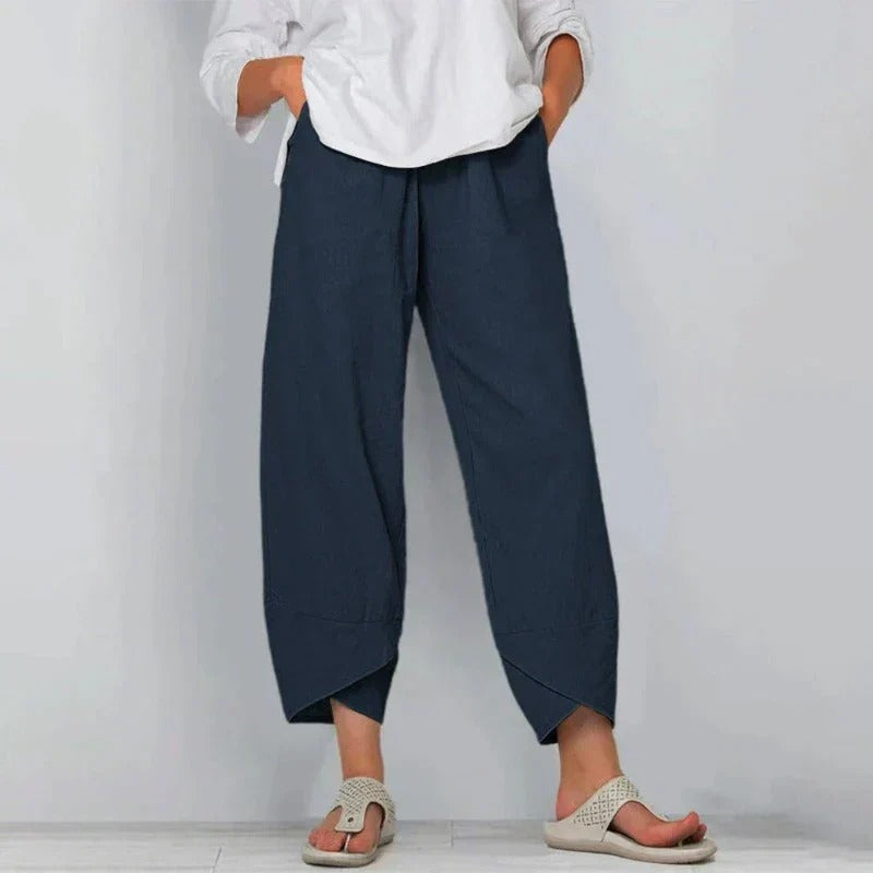 Pantaloni Cropped a Gamba Larga da Donna