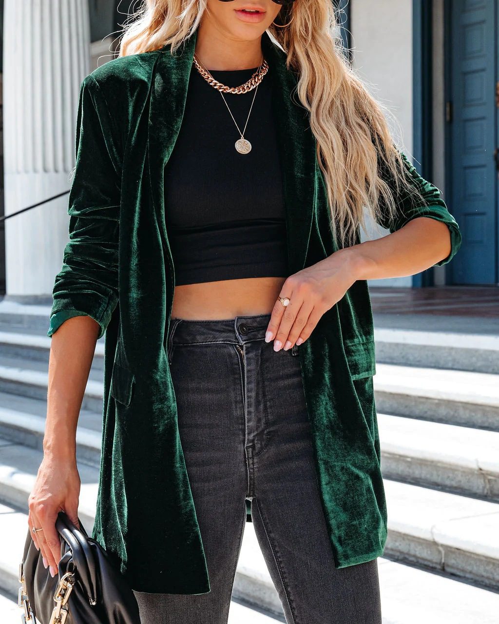Lizzy - Cardigan blazer casual a apertura frontale