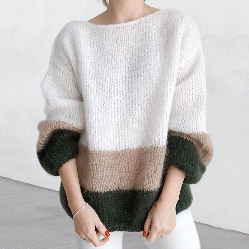Clarinda - Maglione caldo in maglia chunky dallo stile moderno
